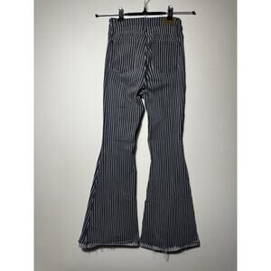 Judy Blue Ruby Ya Ya Shirley Stripe Super‑Flare High Waist Jeans Size 0/24 Boho
